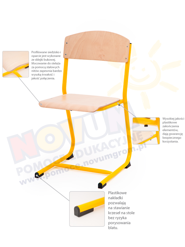 Novum Krzesełko Classic rozmiar 4 - żółty